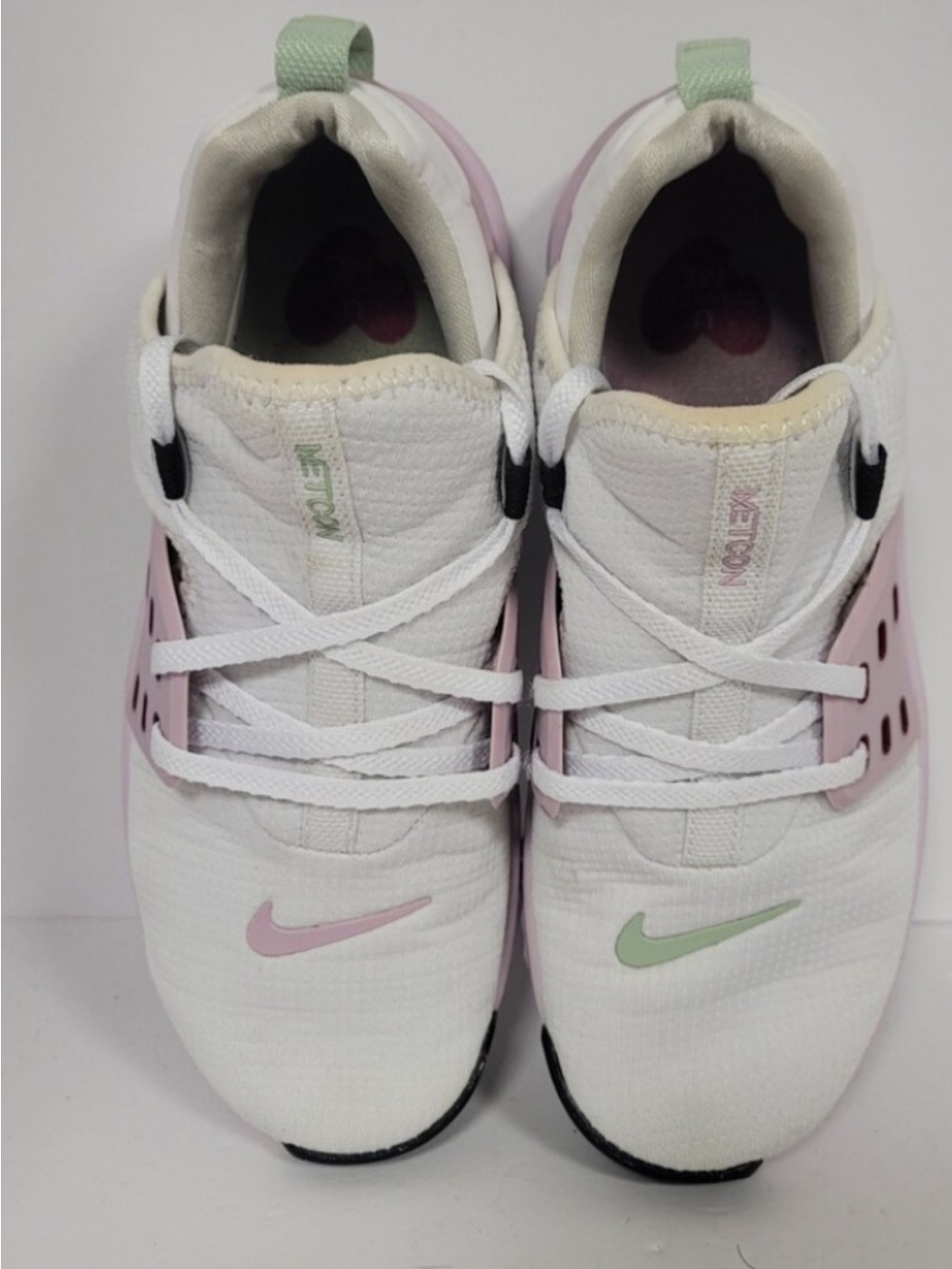 Nike Women’s White Sneakers with Pink & Mint Accents